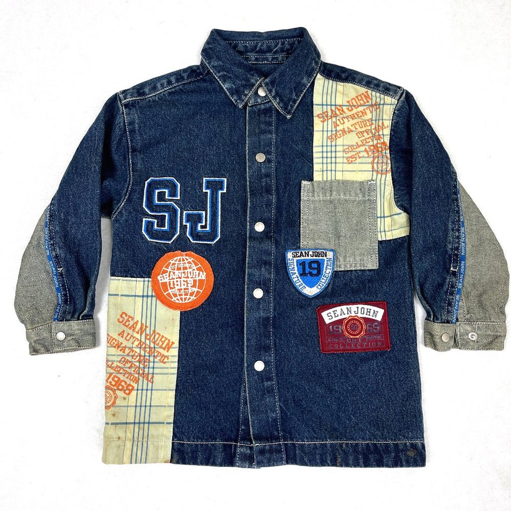Sean John denim applique jacket/shirt 4